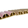 Indoor WPC 180 Five Semicircular Fluted Panels-B009-Modern Seamless Fit Hotel Lobby Design