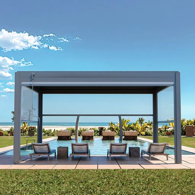 Luxury Aluminum Pergola Gazebo with Spacious Design for Patio, Garden & Poolside
