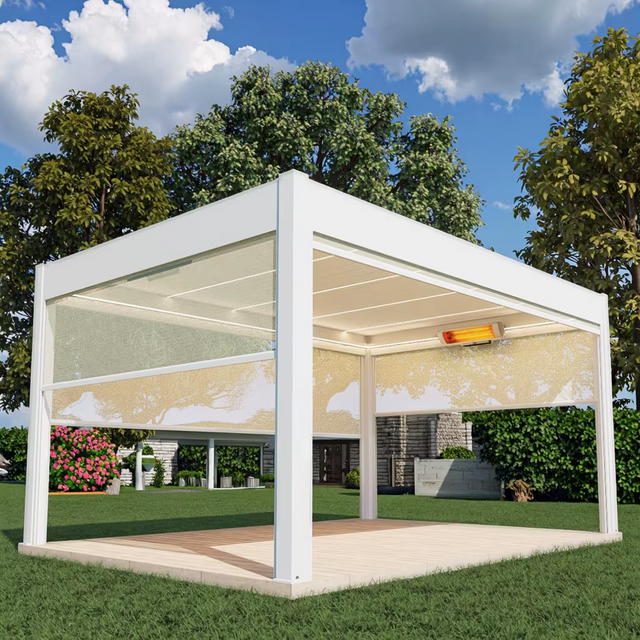 Premium Aluminum Pergola Gazebo with Hardtop Roof for Outdoor Patio & Backyard