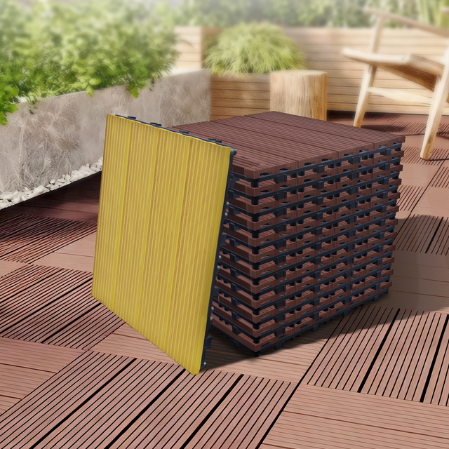 Outdoor Snap-Lock Deck Tiles – Durable Modular Composite Flooring for Patio, Balcony & Garden