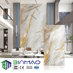 PVC Panel for Office Reception Area – Elegant Stone Texture, Waterproof & Fireproof