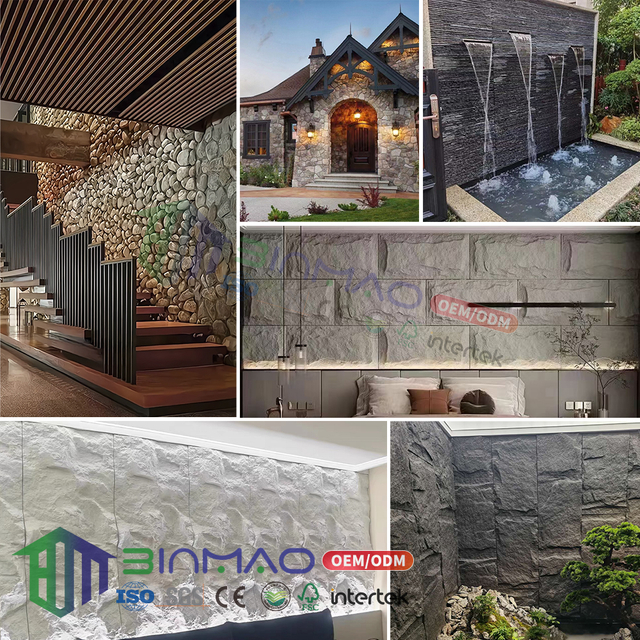 Lightweight Polyurethane Imitation Stone Panels for Interior & Exterior Wall Decoration