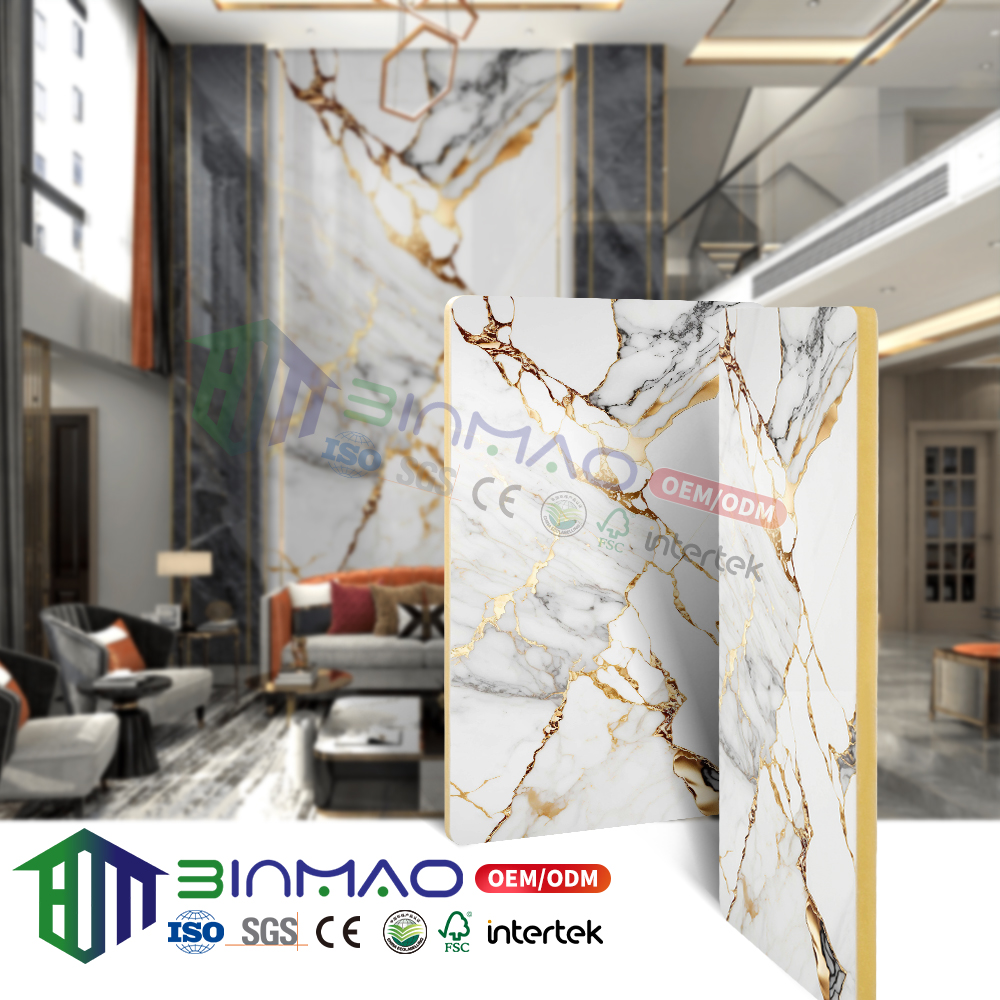 Modern Impact-Resistant Wall Cladding – Eco E0 Grade Waterproof & Fire-Safe Decorative Panel for Interior Walls