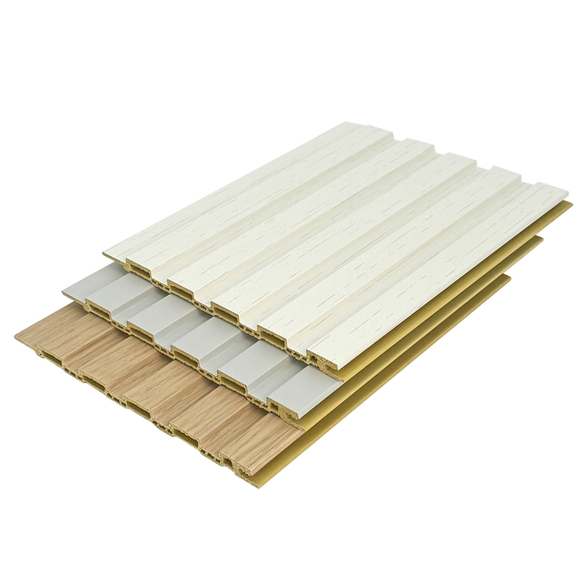 WPC Fluted Wall Panels Moisture-Proof Thermal Insulation Mold-Resistant Design