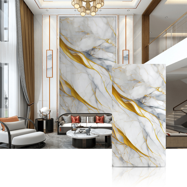 Stone Pattern PVC Wall Cladding – Luxury Decorative Panels for Interior Walls