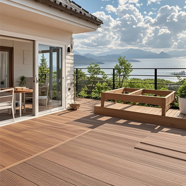 Outdoor WPC Flooring Weatherproof for Patio and Decking