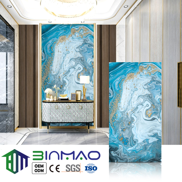 Modern Decorative PVC, WPC, UV & SPC Wall Panels with Carbon Crystal Texture, Shock-Resistant Design & Bamboo Composite Core