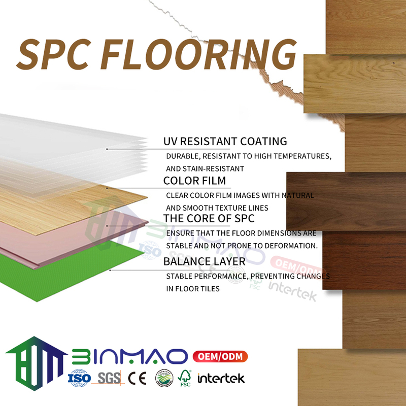 Waterproof Seamless SPC Flooring for Modern Interiors – Fireproof & Eco-Friendly Vinyl Planks for Hotel, Apartment, and Office Use