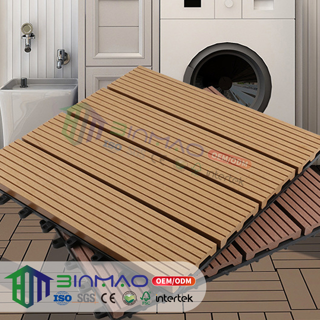 Outdoor Snap-Lock Deck Tiles – Durable Modular Composite Flooring for Patio, Balcony & Garden