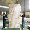 PVC Panel for Office Reception Area – Elegant Stone Texture, Waterproof & Fireproof