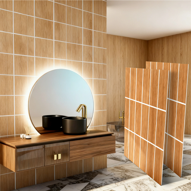 Premium SPC Interior Wall Panel – Fireproof & Waterproof Wall Cladding for Bathroom, Kitchen, Hotel & Villa Decoration