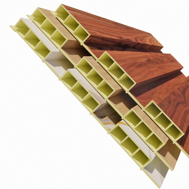 Indoor WPC Fluted Wall Panels with Soundproof and Thermal Insulation 204