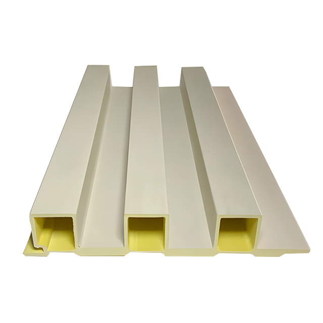 Indoor WPC Three Grids Fluted Panels-B008-Soundproof Thermal Control Modern Homes