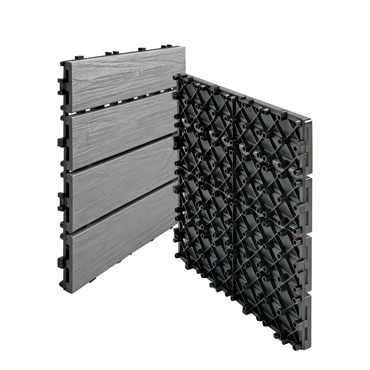 EcoDeck Interlocking Outdoor Floor Tiles – Weatherproof Modular Decking for Garden, Pool & Terrace