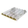 Indoor WPC 180 Five Semicircular Fluted Panels-B009-Modern Seamless Fit Hotel Lobby Design
