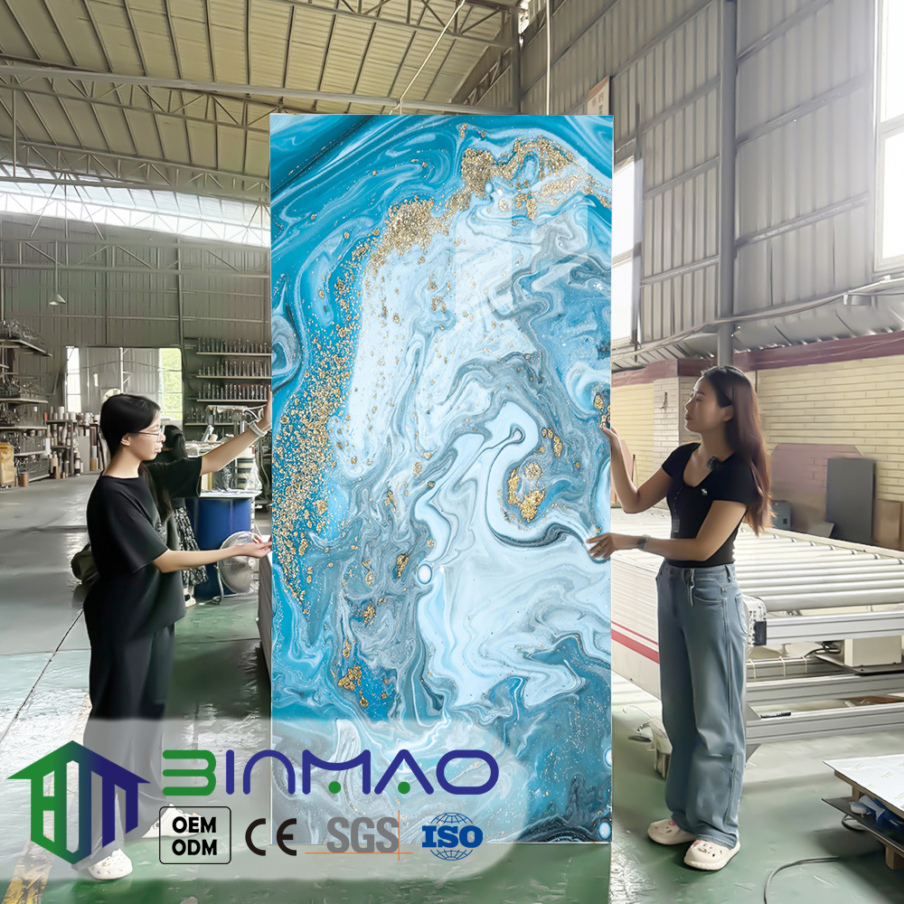 Modern Decorative PVC, WPC, UV & SPC Wall Panels with Carbon Crystal Texture, Shock-Resistant Design & Bamboo Composite Core