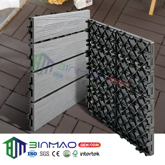 Outdoor Snap-Lock Deck Tiles – Durable Modular Composite Flooring for Patio, Balcony & Garden