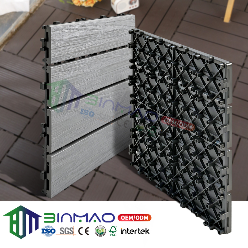 Outdoor Snap-Lock Deck Tiles – Durable Modular Composite Flooring for Patio, Balcony & Garden