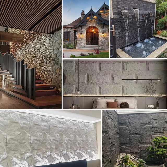 Lightweight Polyurethane Imitation Stone Panels for Interior & Exterior Wall Decoration