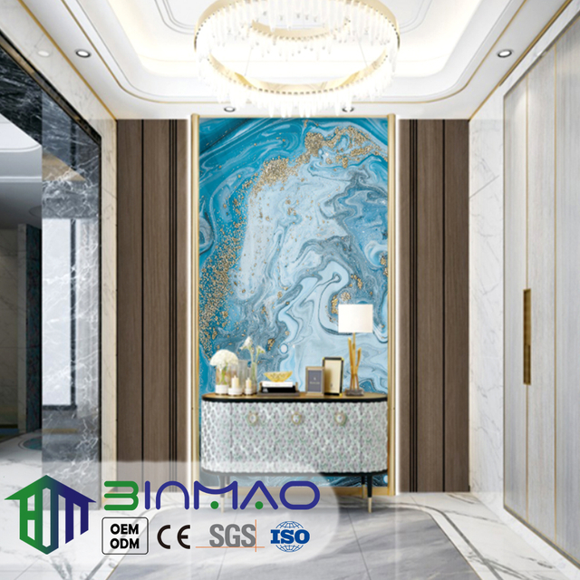 Modern Decorative PVC, WPC, UV & SPC Wall Panels with Carbon Crystal Texture, Shock-Resistant Design & Bamboo Composite Core